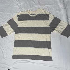 IZOD Men’s Striped Long Sleeve Shirt Cream Gray Size XL